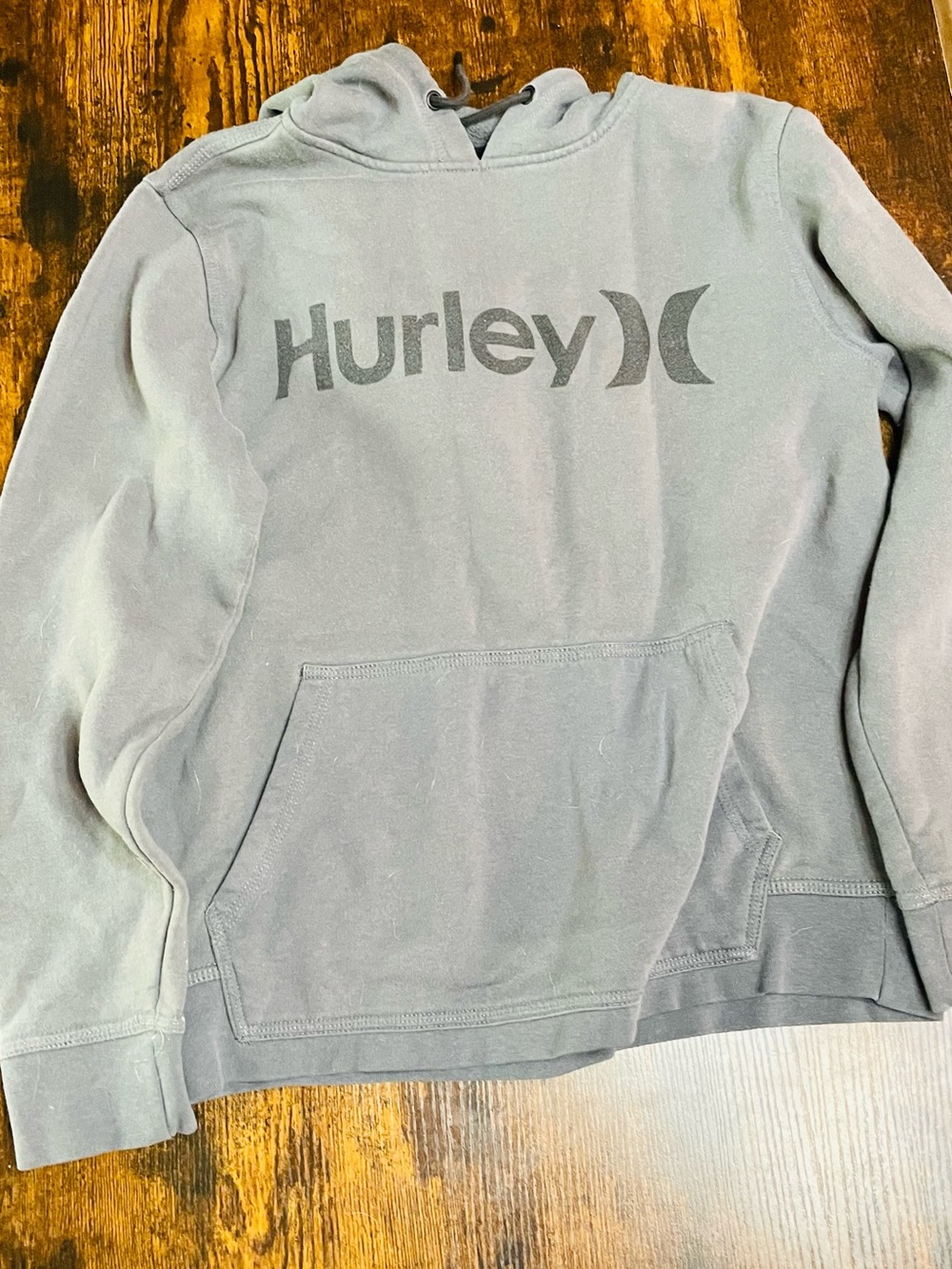 Hurley Light Gray Logo Pullover Hoodie